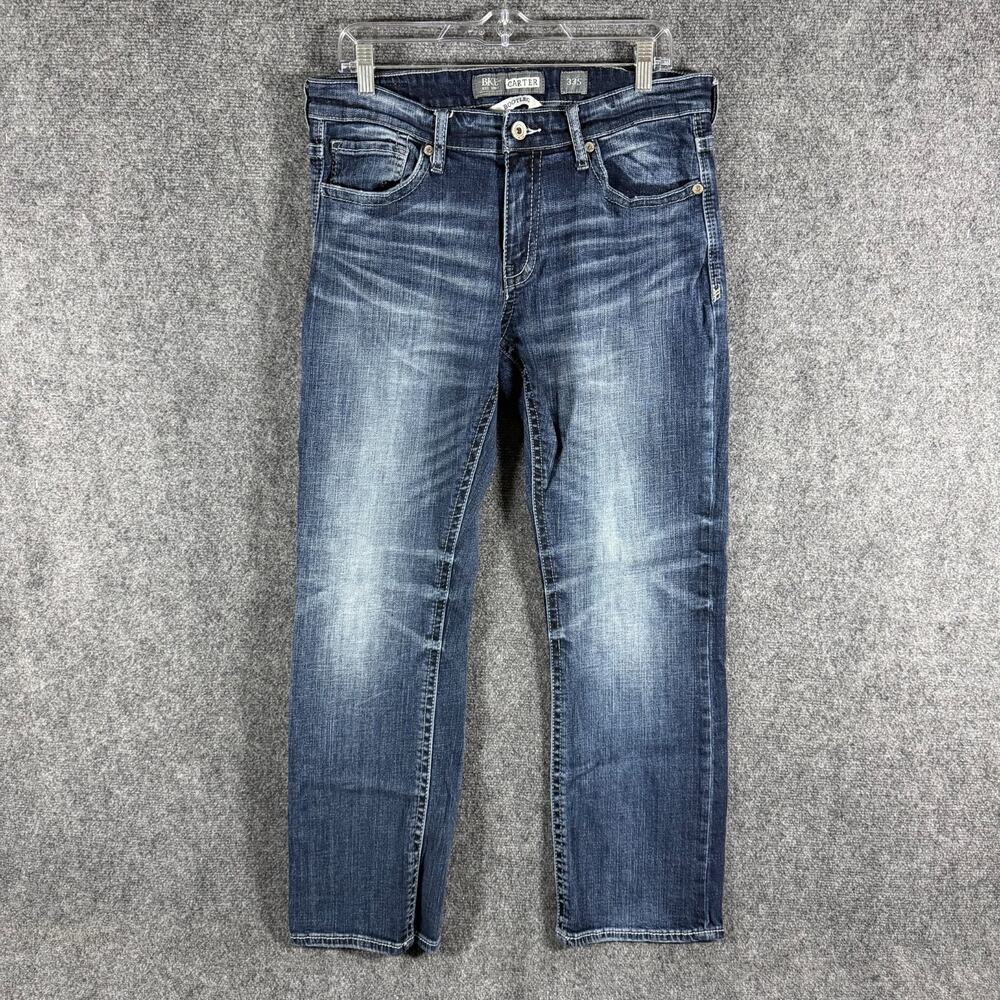 BKE Carter Bootleg Jeans Mens 33S Blue Stretch Denim Medium Wash 33x29